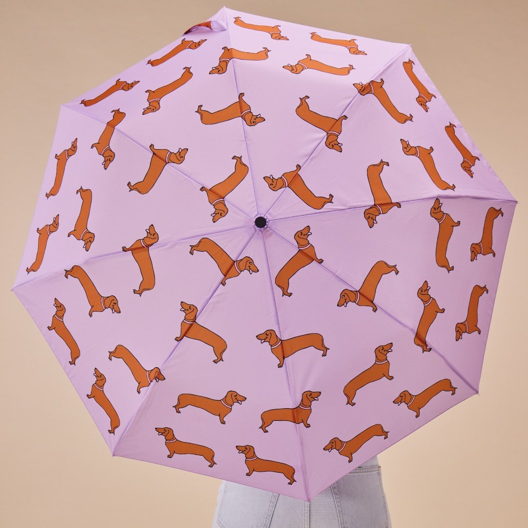 Original Duckhead-Original Duckhead Duck Kompakt şemsiye Dachshund Purple-Şemsiye-10-fleurdirect.live