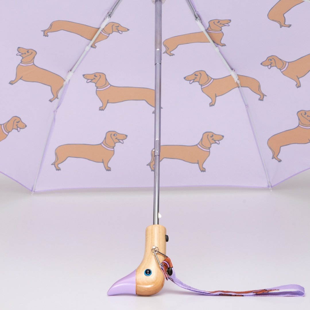Original Duckhead-Original Duckhead Duck Kompakt şemsiye Dachshund Purple-Şemsiye-4-fleurdirect.live