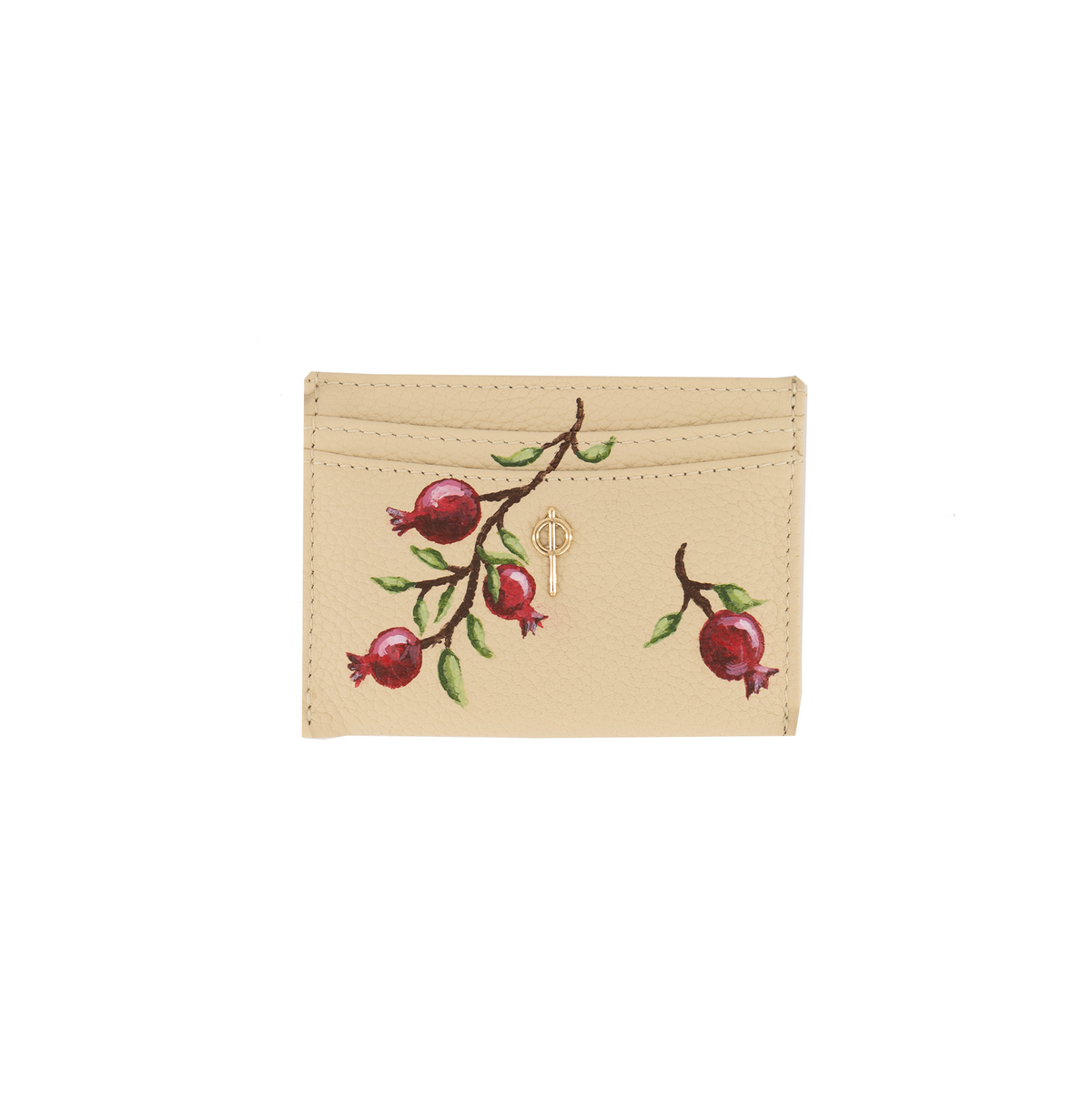 Otrera-Card Holder Beige Hand Painted-Cüzdan & Kartlık-1-fleurdirect.live
