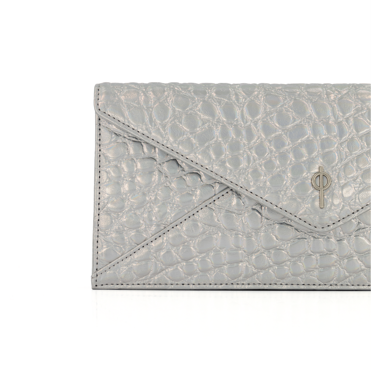 Otrera-Croco Night Bag Silver-Clutch-3-fleurdirect.live