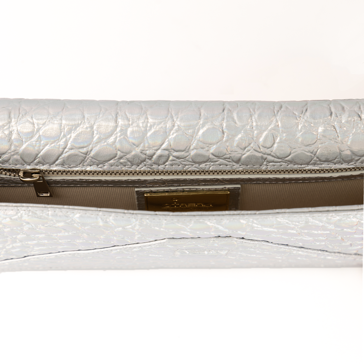 Otrera-Croco Night Bag Silver-Clutch-7-fleurdirect.live