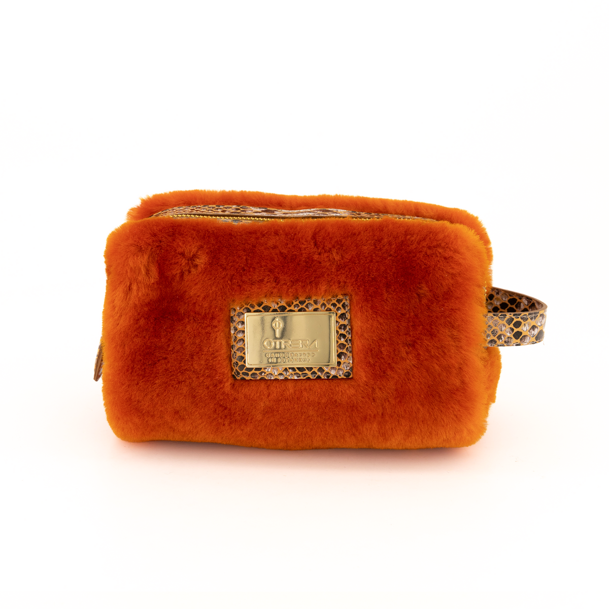 Otrera-Lula Pouch Fur - Burnt Orange-El Çantası-1-fleurdirect.live