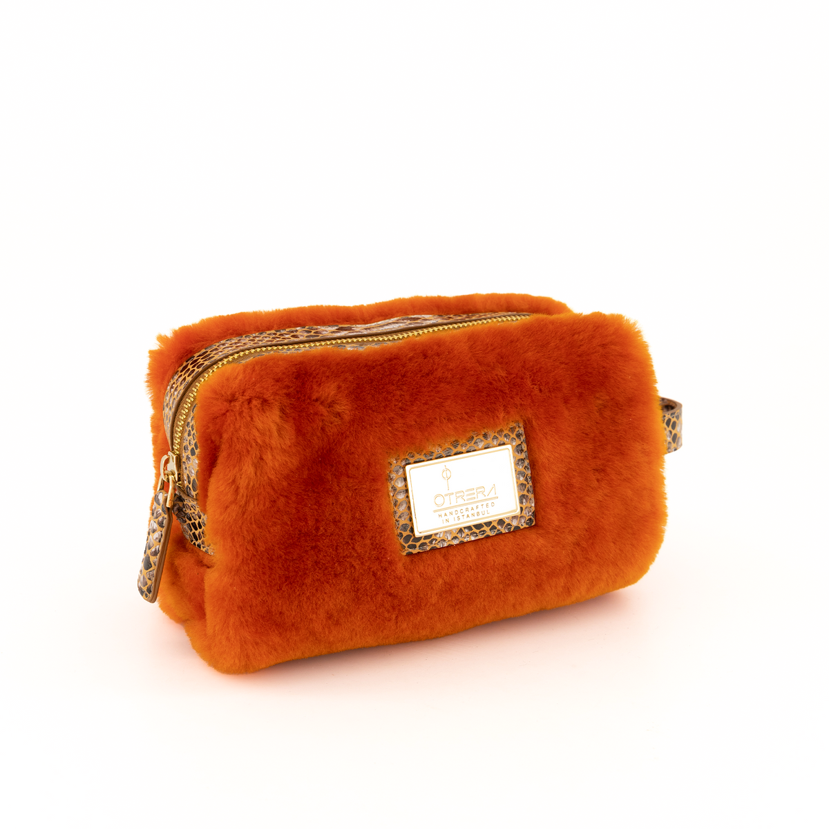 Otrera-Lula Pouch Fur - Burnt Orange-El Çantası-2-fleurdirect.live