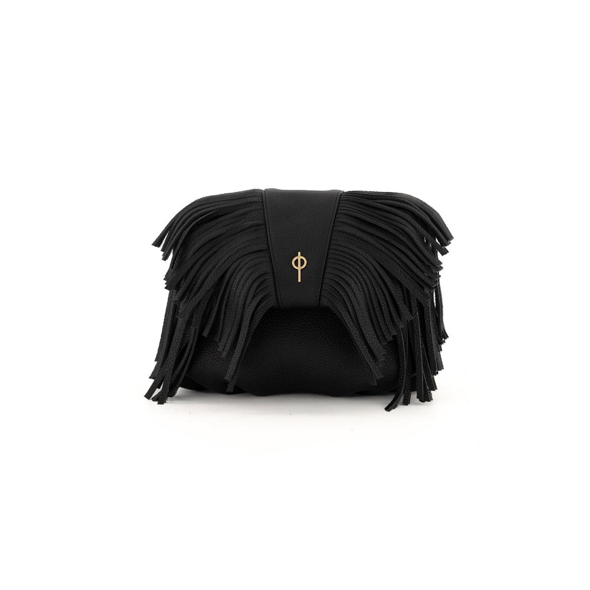 Otrera-Mini Fringe Leda Black-Omuz Çantası-1-fleurdirect.live