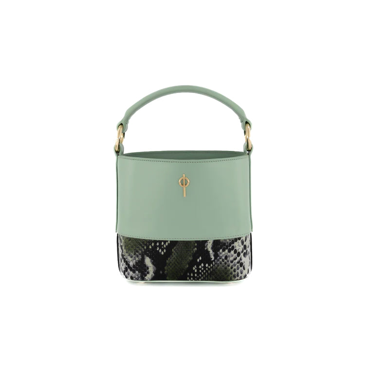 Otrera-Noa Snake Mint Green-Omuz Çantası-1-fleurdirect.live