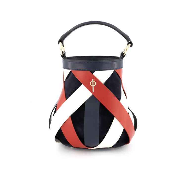 Otrera-Olina Navy & White & Red-El Çantası-1-fleurdirect.live