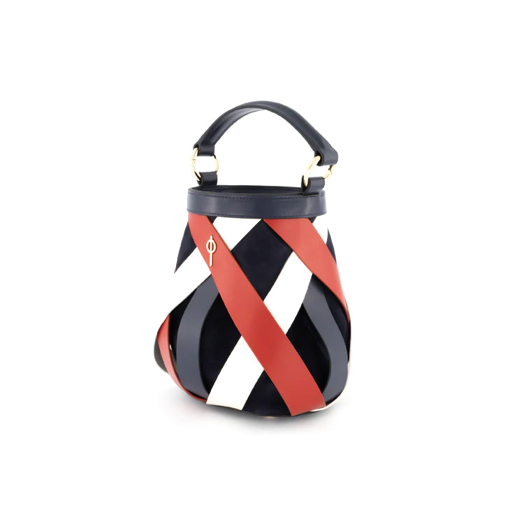 Otrera-Olina Navy & White & Red-El Çantası-2-fleurdirect.live