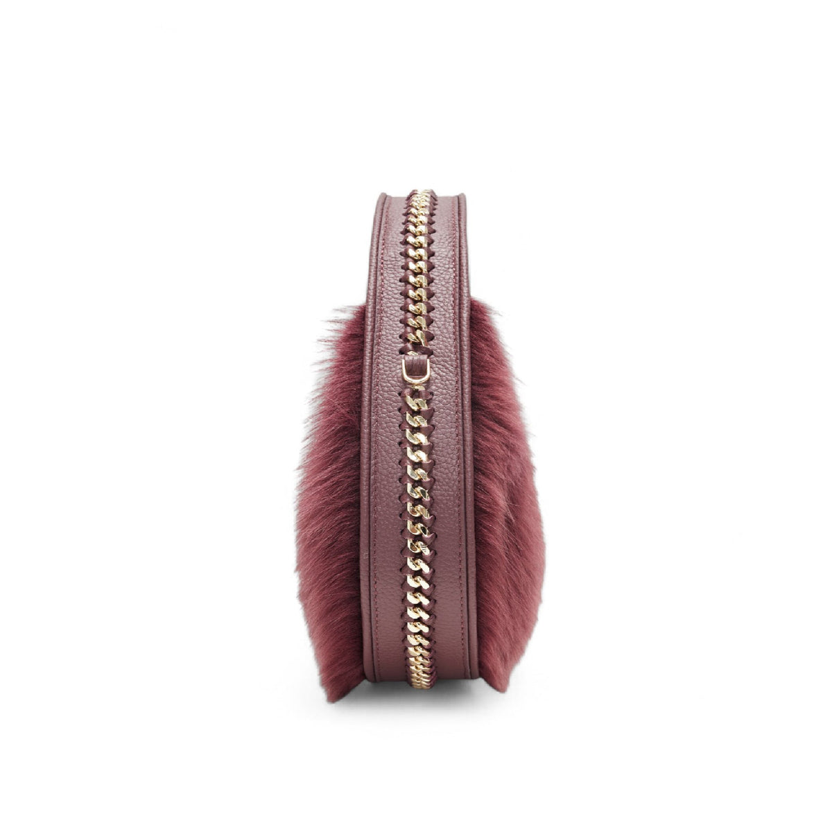 Otrera-Round Fluffy Burgundy-El Çantası-4-fleurdirect.live