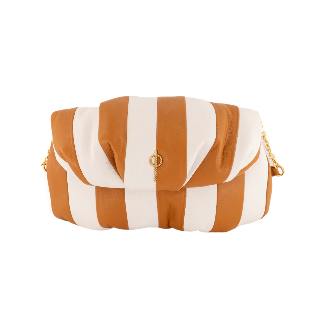 Otrera-Striped Leda Tan-Clutch-1-fleurdirect.live