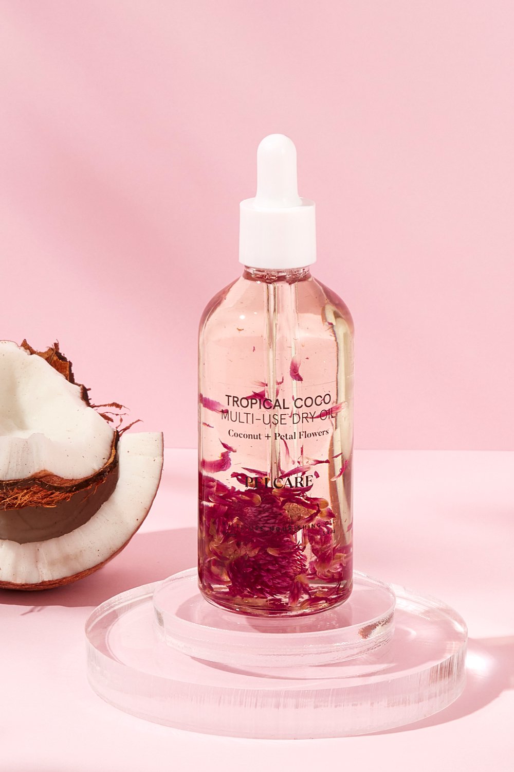 Pelcare-Tropical Coco Multi - Use Dry Oil + Hi̇ndi̇stan Cevi̇zi̇ İçeren Çok Amaçli Kuru Yağ-Vücut Yağı-2-fleurdirect.live