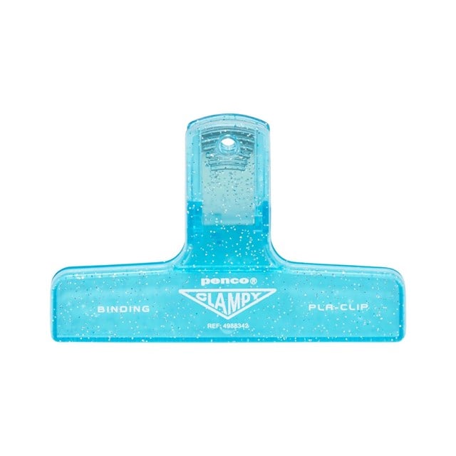 Penco Clampy Glitter Plastic Klips Light Blue