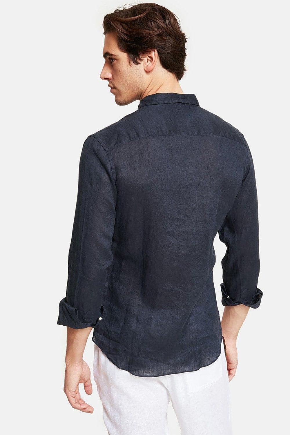 Peninsula-Art Linen Shirt Italian Collar Stromboli-Gömlek-4-fleurdirect.live