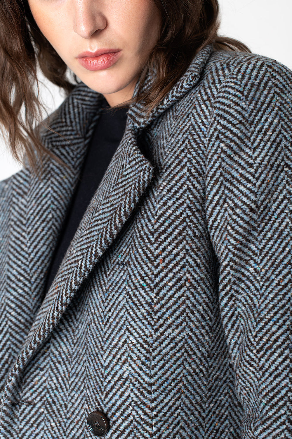 Peploum-Adele Herringbone Coat-Kaban-2-fleurdirect.live