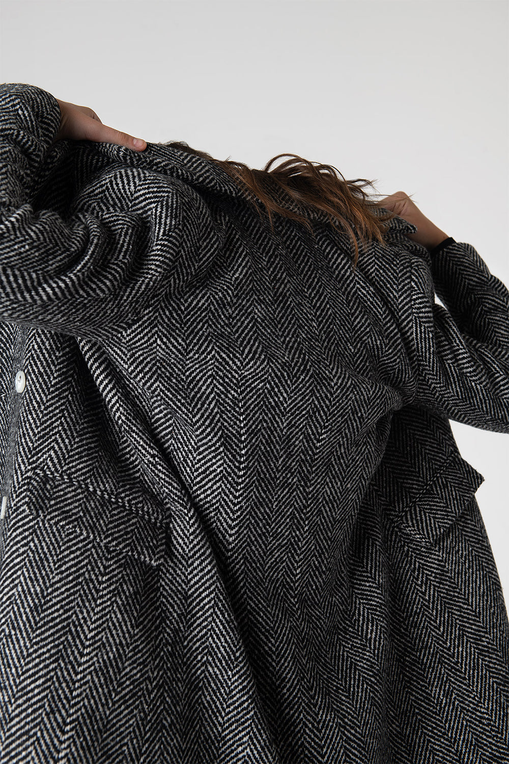 Peploum-Adele Herringbone Coat-Kaban-2-fleurdirect.live