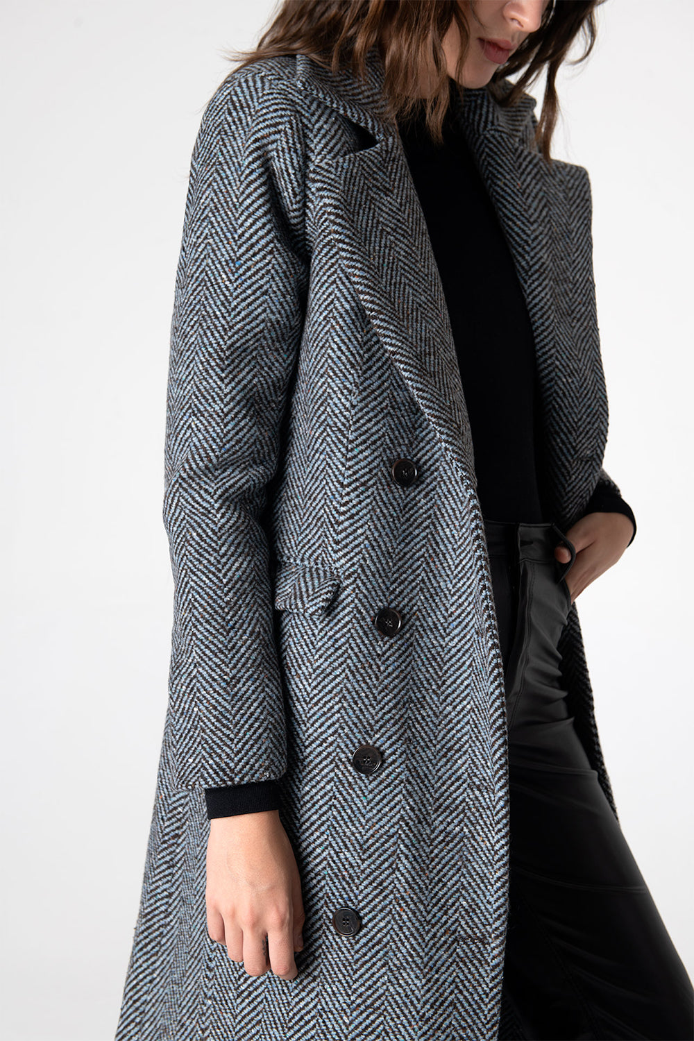 Peploum-Adele Herringbone Coat-Kaban-3-fleurdirect.live