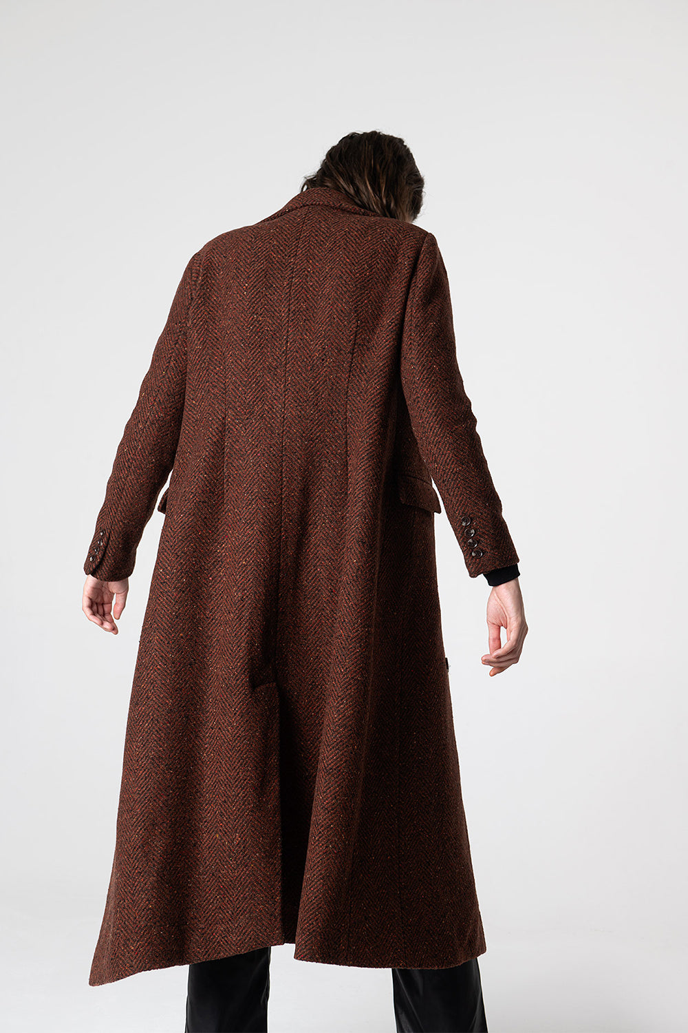 Peploum-Adele Herringbone Coat-Kaban-4-fleurdirect.live