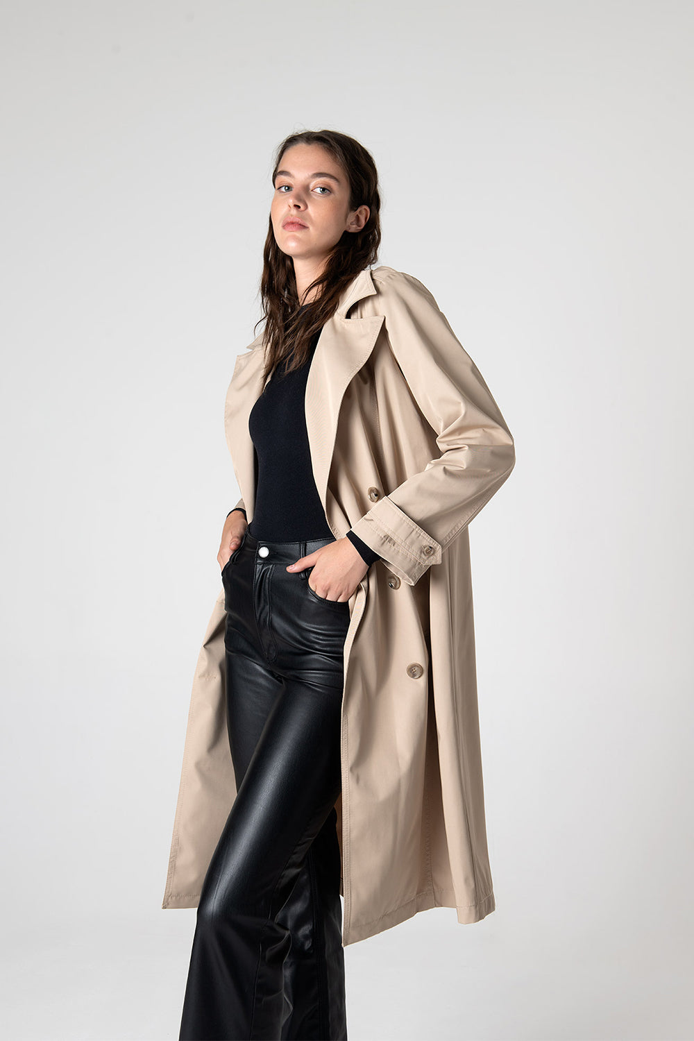 Peploum-Beatrice Asymmetric Piece Trenchcoat-Trençkot-2-fleurdirect.live