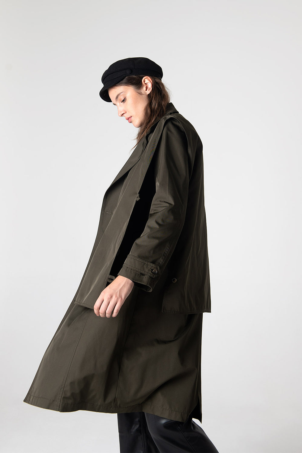 Peploum-Beatrice Asymmetric Piece Trenchcoat-Trençkot-3-fleurdirect.live