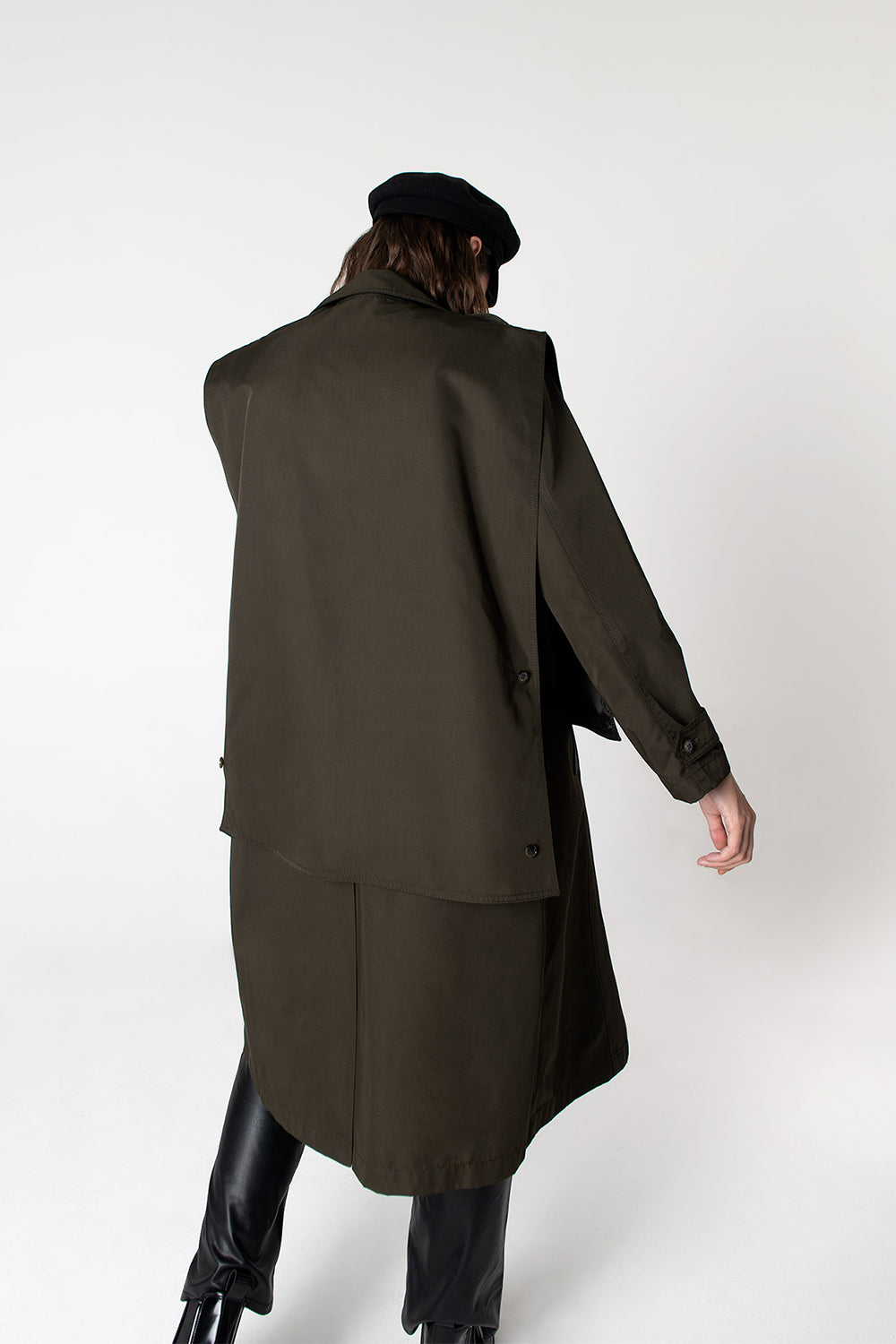 Peploum-Beatrice Asymmetric Piece Trenchcoat-Trençkot-5-fleurdirect.live