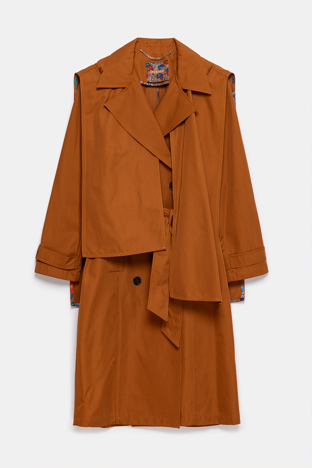 Peploum-Beatrice Asymmetric Piece Trenchcoat-Trençkot-5-fleurdirect.live