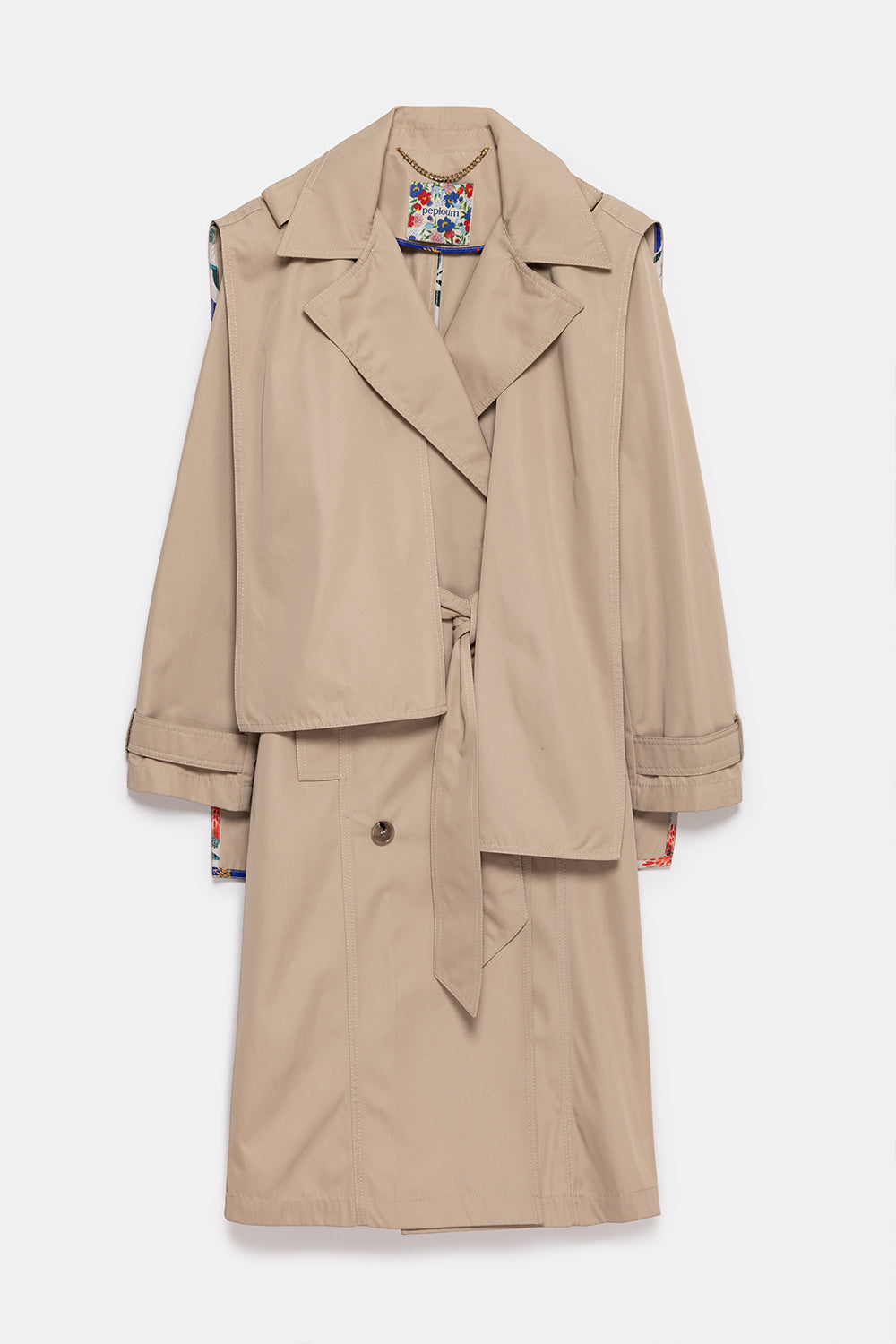 Peploum-Beatrice Asymmetric Piece Trenchcoat-Trençkot-6-fleurdirect.live