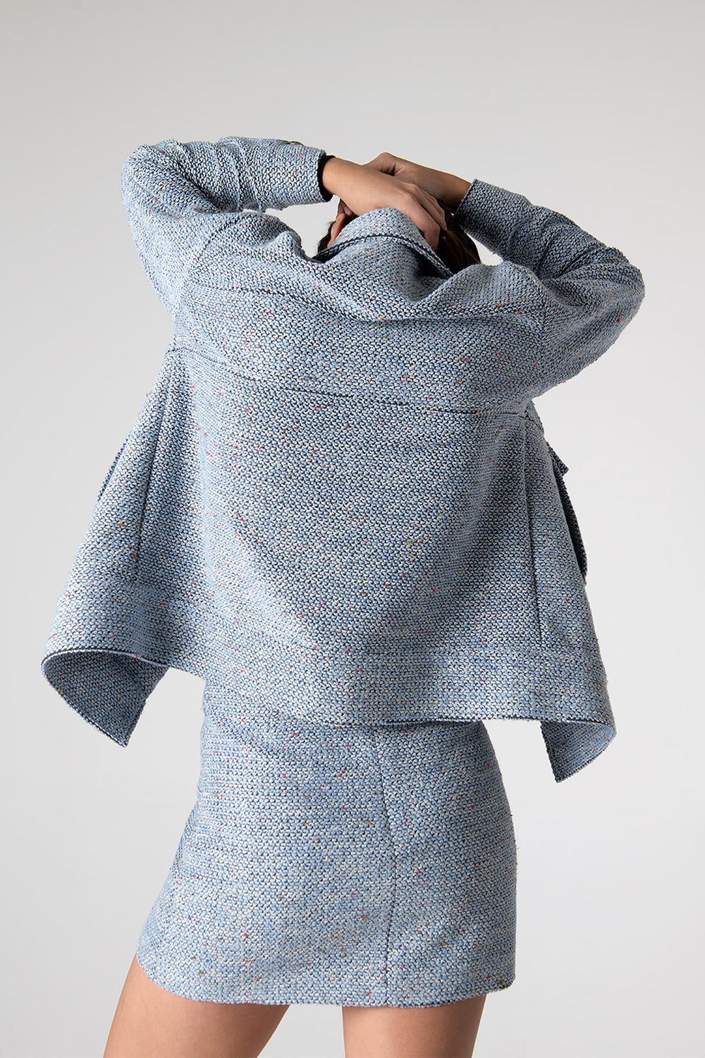 Peploum-Carleen Textured Weaving Skirt-Etek-3-fleurdirect.live