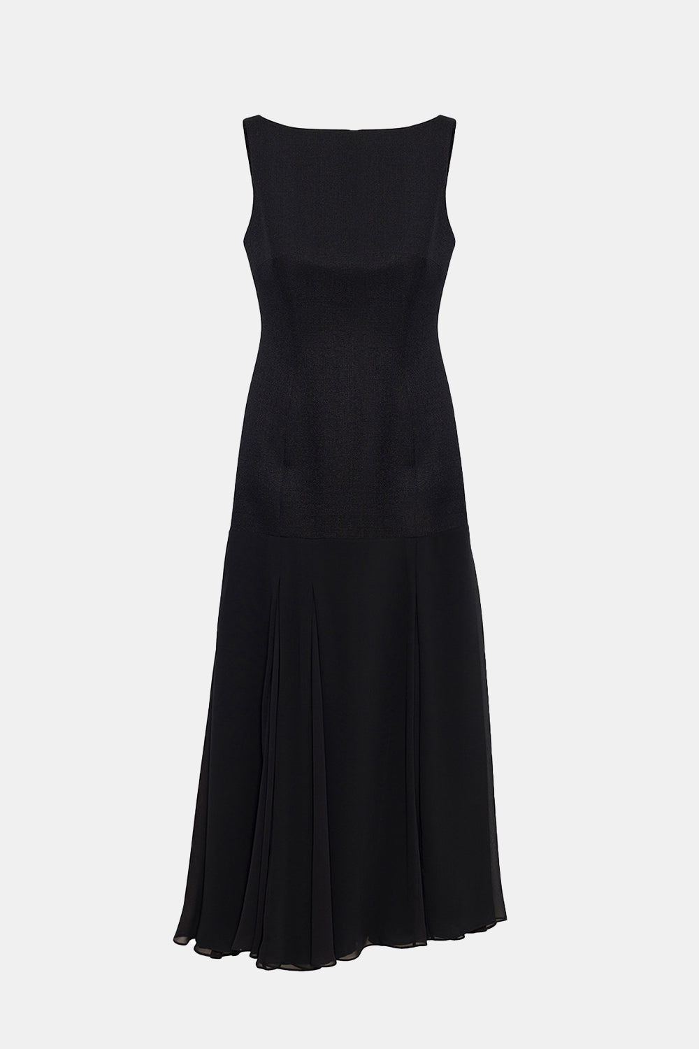 Peploum-Lohan Textured Tweed Chiffon Dress-Elbise-1-fleurdirect.live