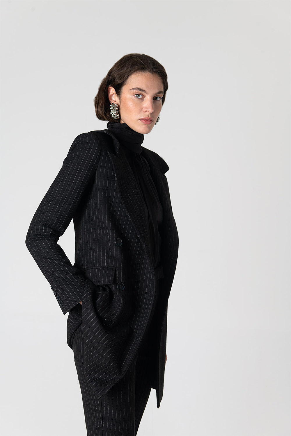 Peploum-Mary Lacy Pinstripe Jacket-Ceket-1-fleurdirect.live