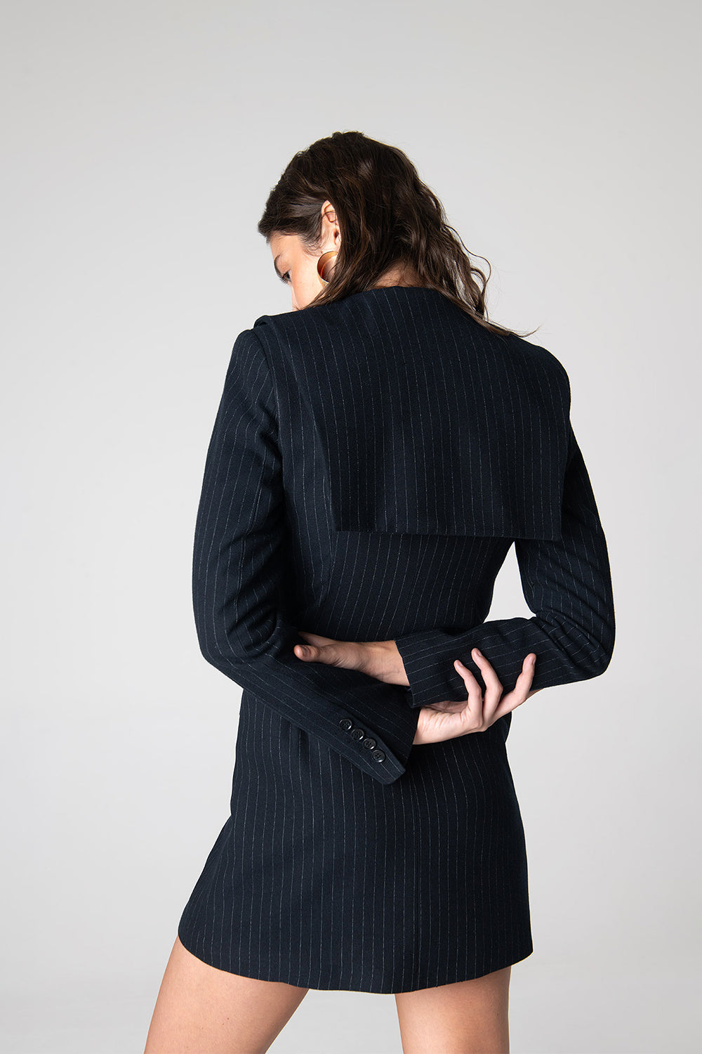Peploum-Mary Lacy Pinstripe Jacket-Ceket-4-fleurdirect.live