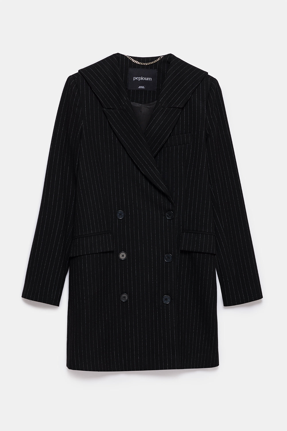Peploum-Mary Lacy Pinstripe Jacket-Ceket-5-fleurdirect.live