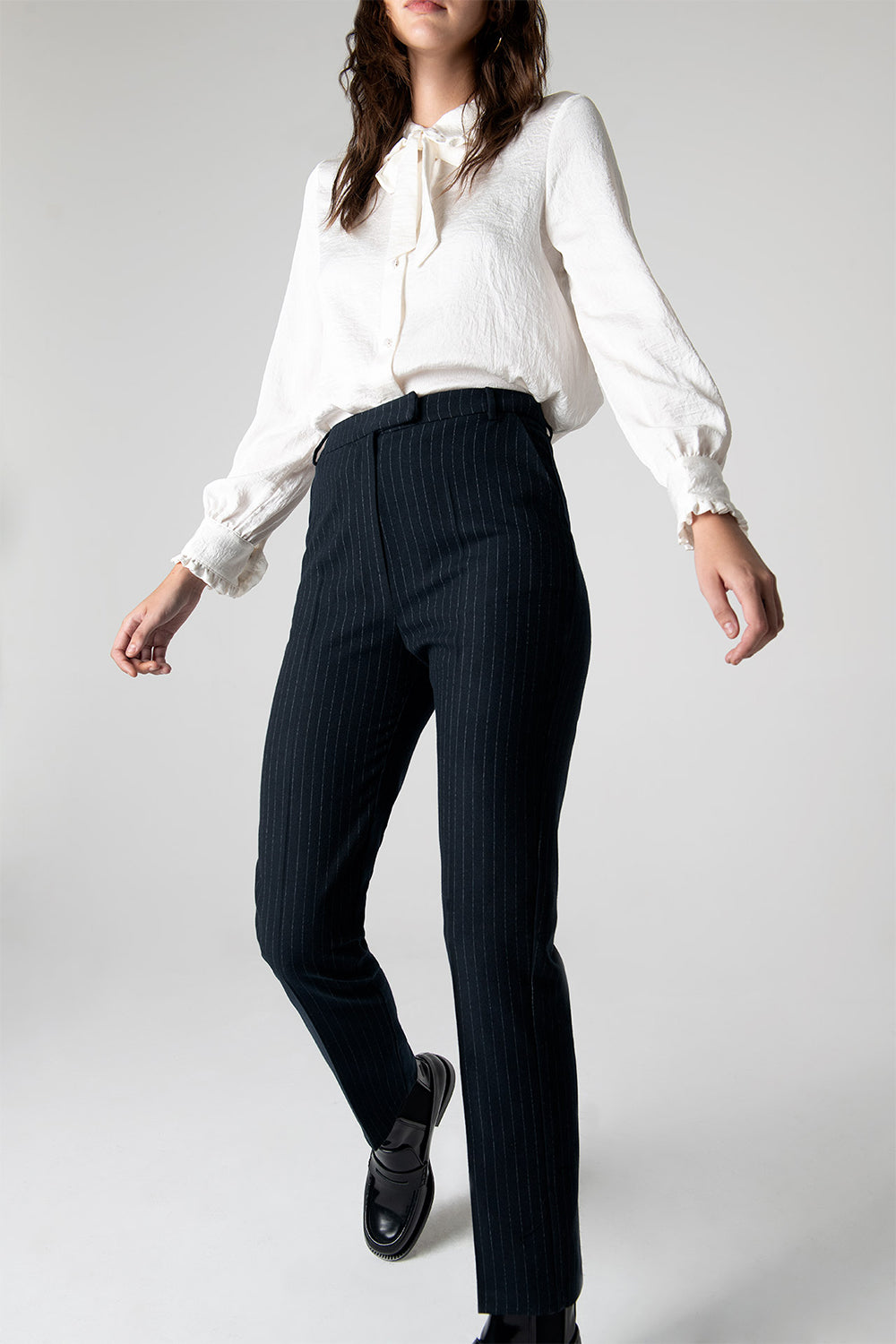 Peploum-Mary Lacy Slim Fit Trousers-Pantolon-1-fleurdirect.live