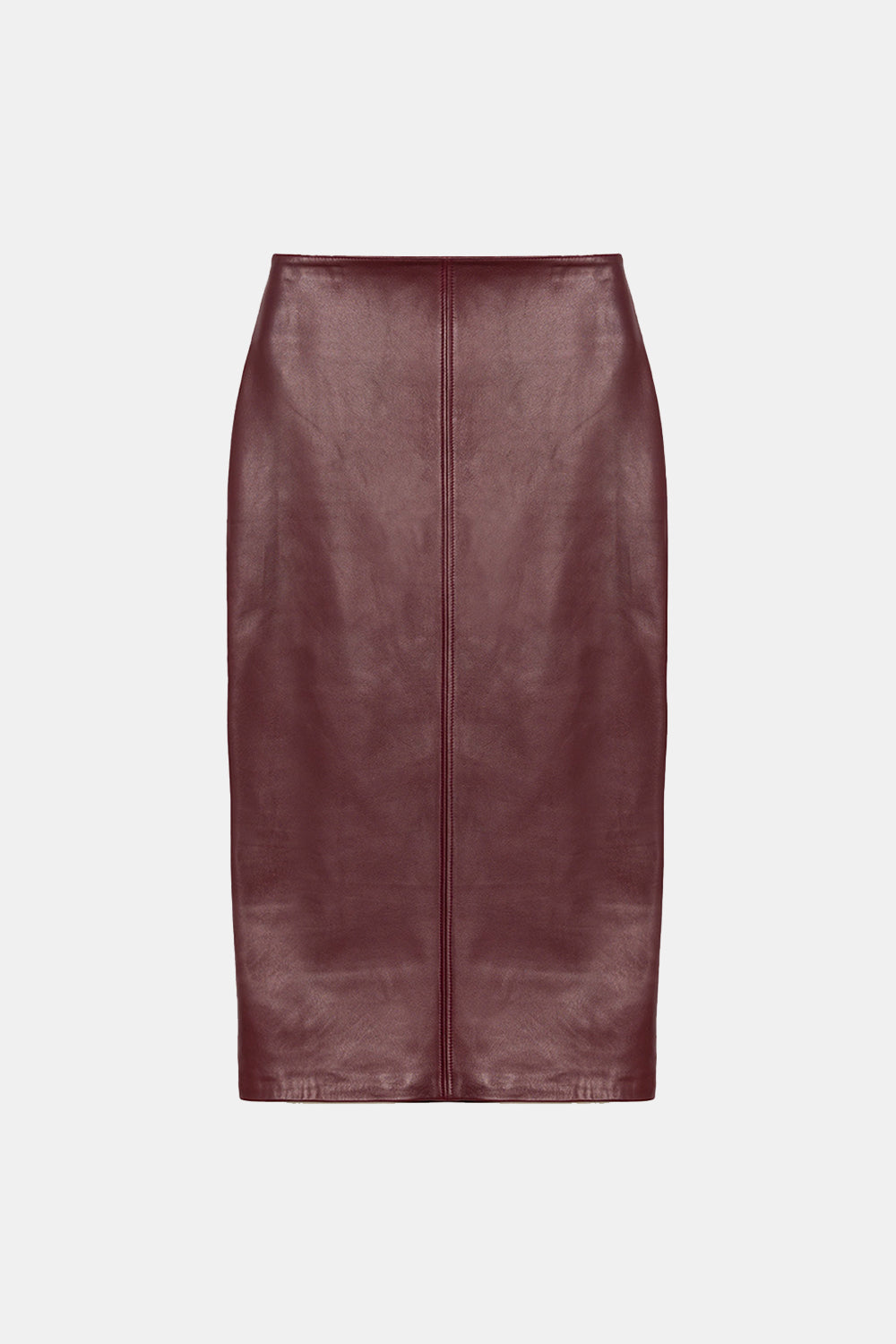 Peploum-Rothen Sleek Lambskin Leather Skirt-Etek-1-fleurdirect.live