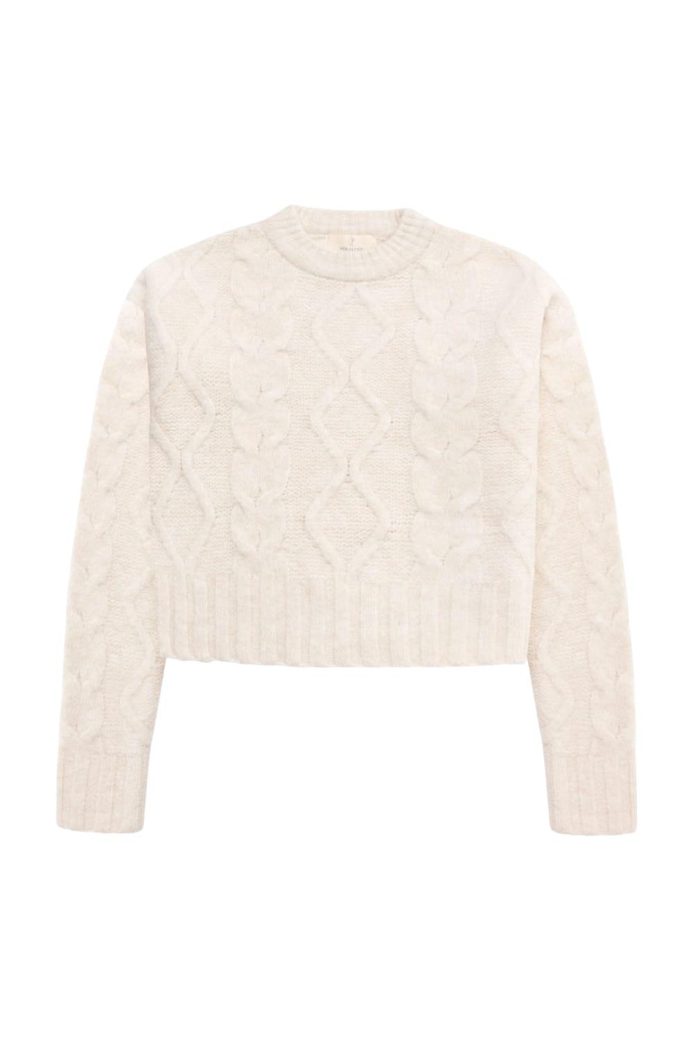Peraluna-Adeline Sweater Bisiklet Yaka Saç Örgü Kadın Triko Kazak Ekru-Kazak & Triko-5-fleurdirect.live
