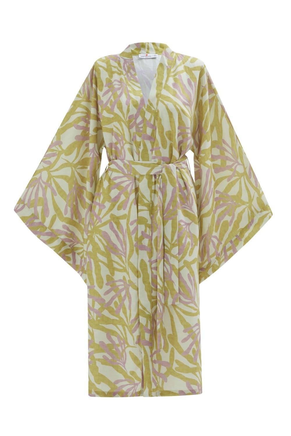 Peraluna-Akira Desenli 120 Cm Mat Dokulu Yazlık Kadın Kimono-Kimono-7-fleurdirect.live