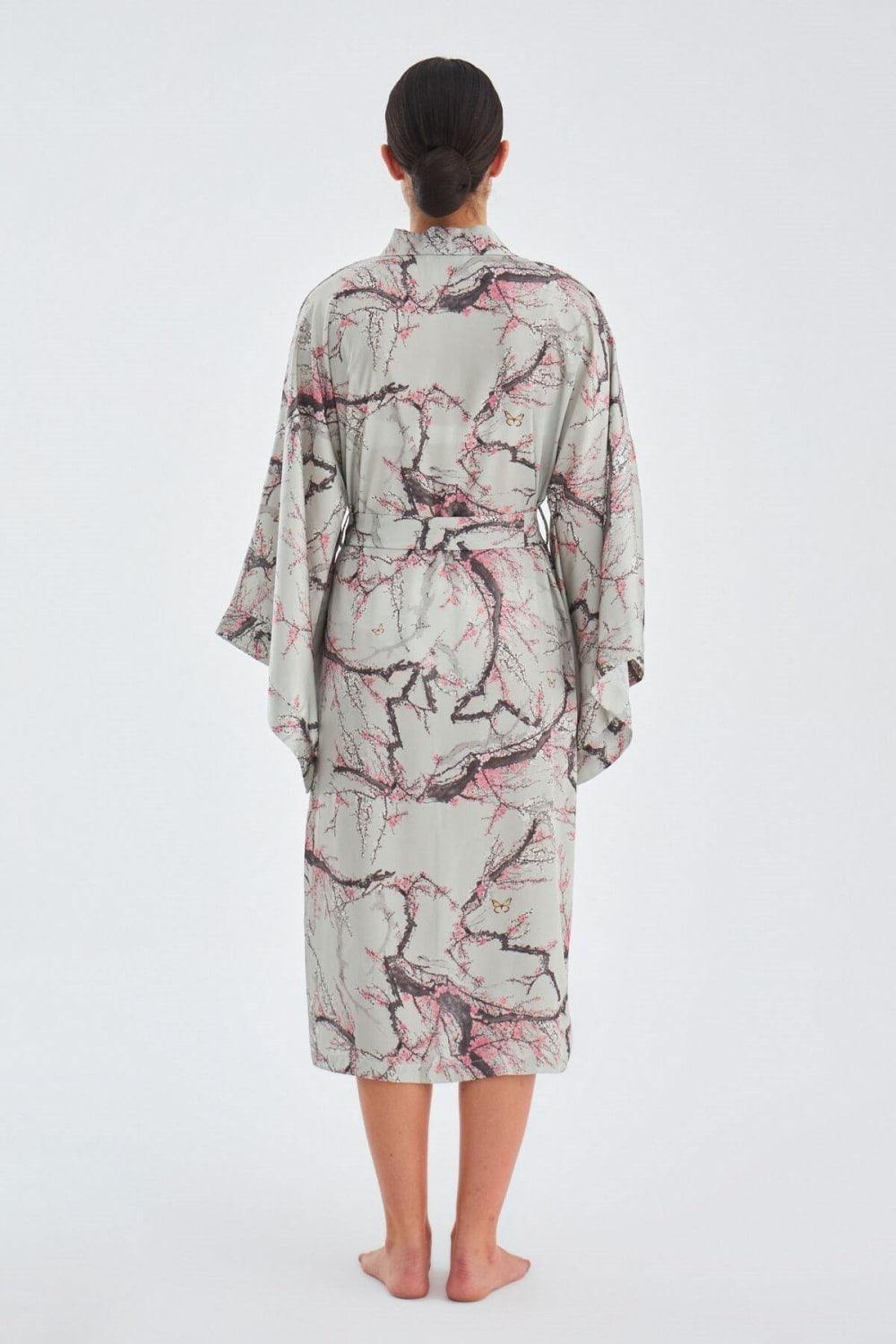 Peraluna-Bolossom Çiçek Desenli 120 Cm Saten Yazlık Kadın Kimono-Kimono-6-fleurdirect.live
