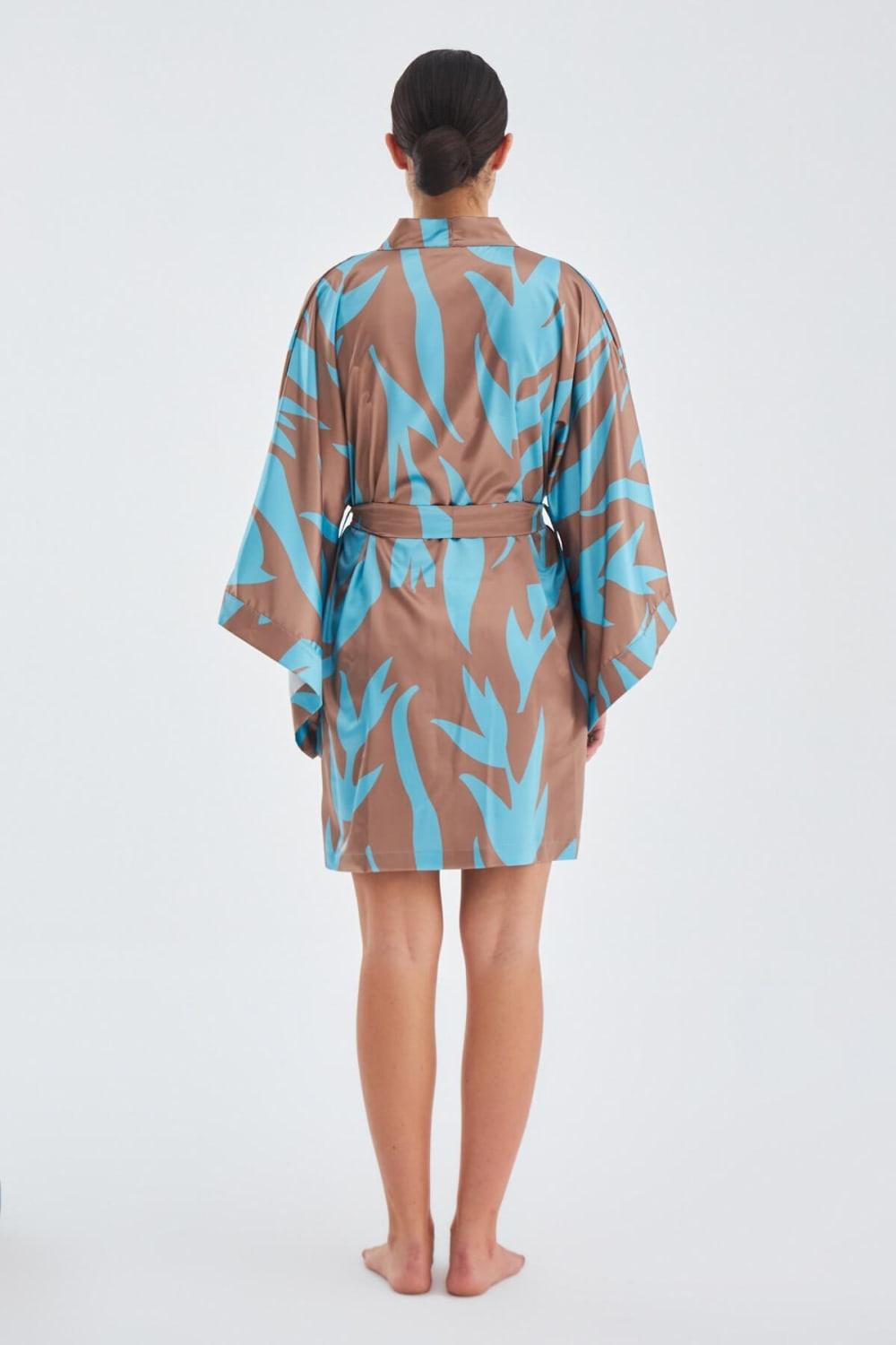 Peraluna-Kali̇nda Kimono Desenli 90 Cm Saten Yazlık Kadın Kimono-Kimono-6-fleurdirect.live