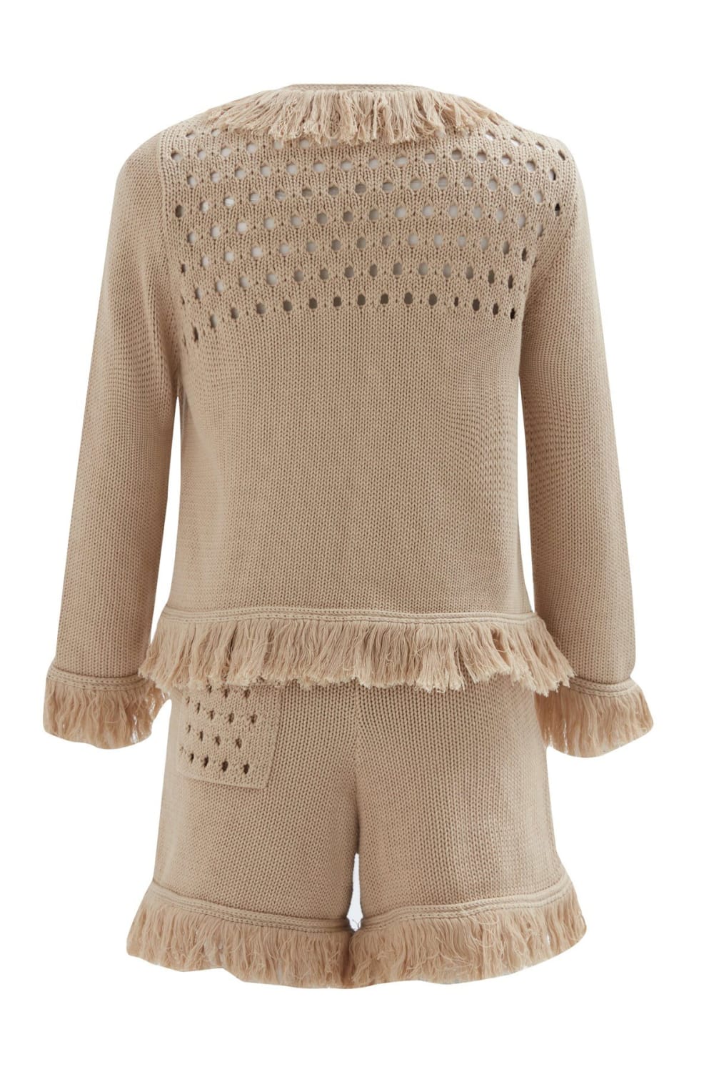 Peraluna-Miyoki̇ Cardigan & Shorts Mevsimlik Pamuklu Kadın Triko Takım Şort-Şort-11-fleurdirect.live
