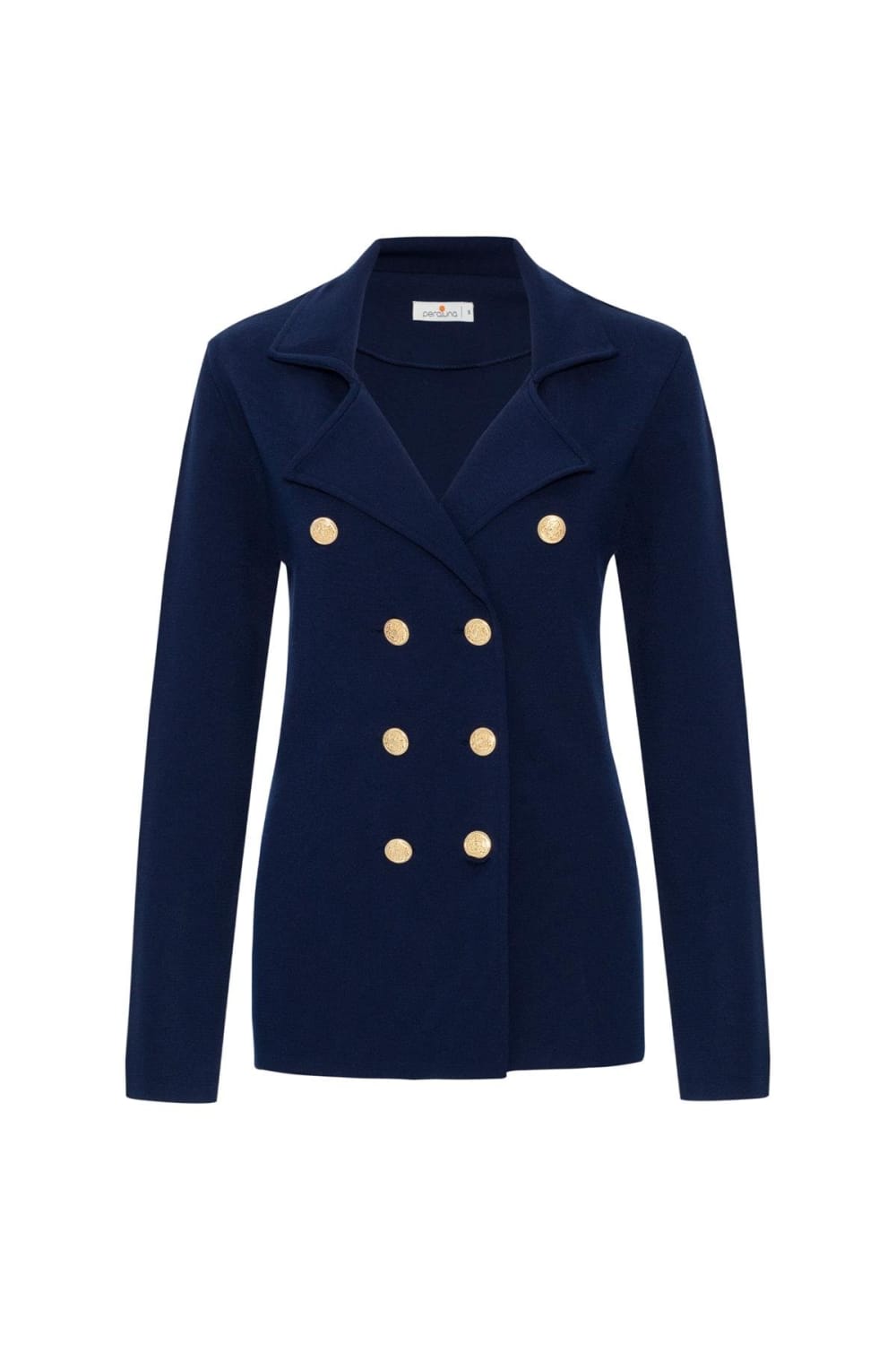 Peraluna-Styleboom X Katherine Blazer Çelik Örgü Klasik Kesim Düğmeli Blazer Kadın Triko Ceket -Ceket-9-fleurdirect.live