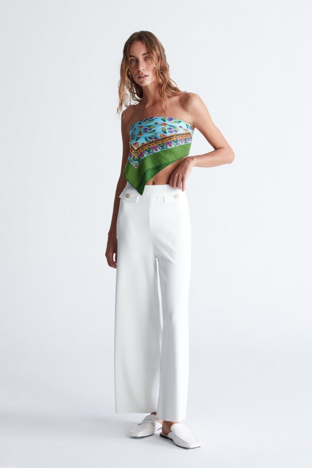 Peraluna-Styleboom X Marlene Trouser Düğme Detaylı Rahat Kesim Kadın Triko Pantolon -Pantolon-11-fleurdirect.live