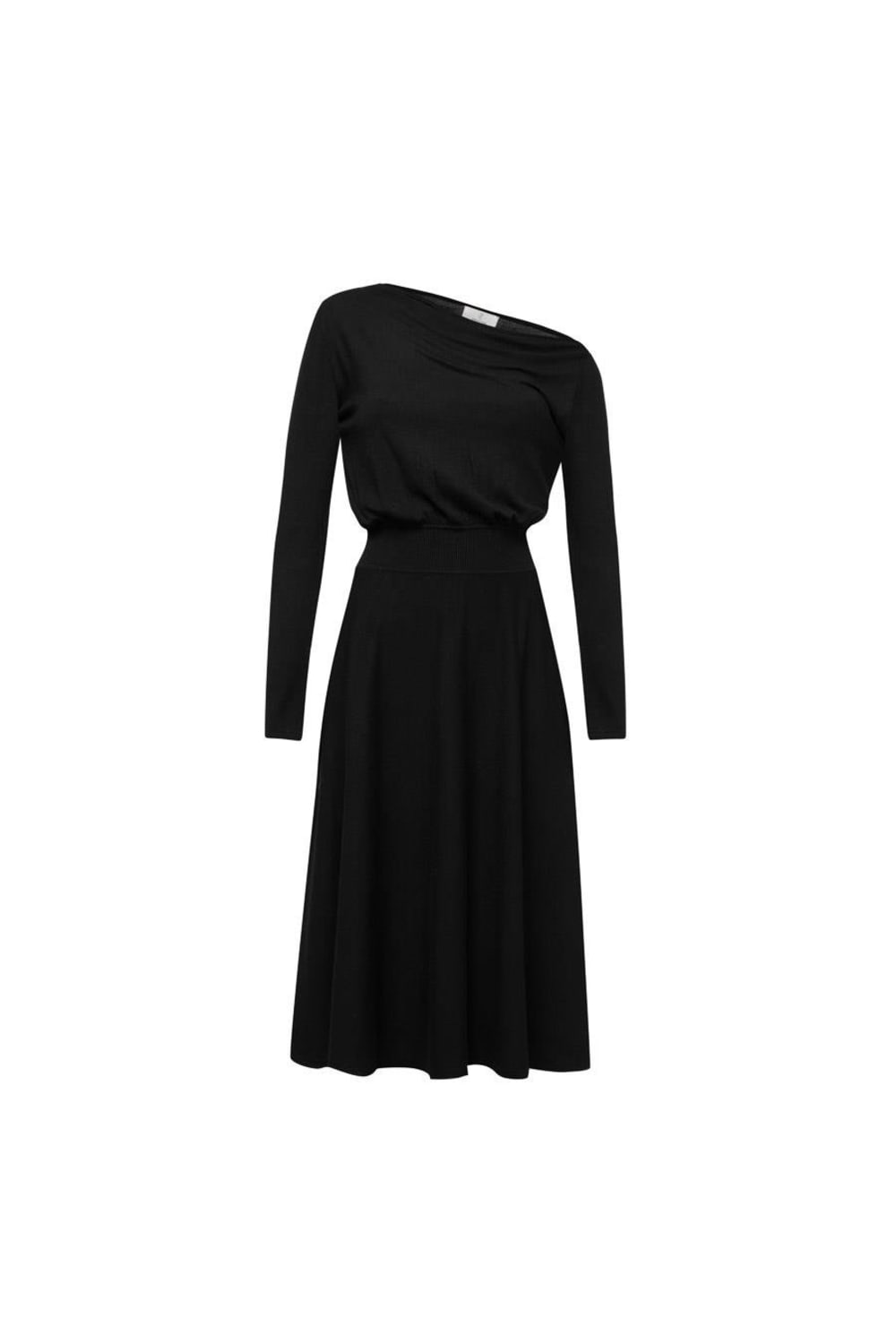 Peraluna-Styleboom X Mayfair Dress Yaka Büzgü Detaylı Tek Omuz Açık Kadın Triko Elbise-Elbise-11-fleurdirect.live