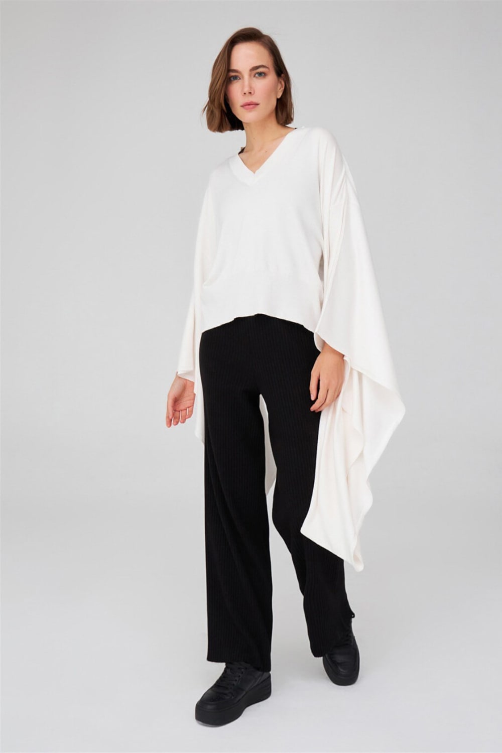 Peraluna-Viskon Karışım Egzotik Kadın Triko Kimono-Kimono-1-fleurdirect.live