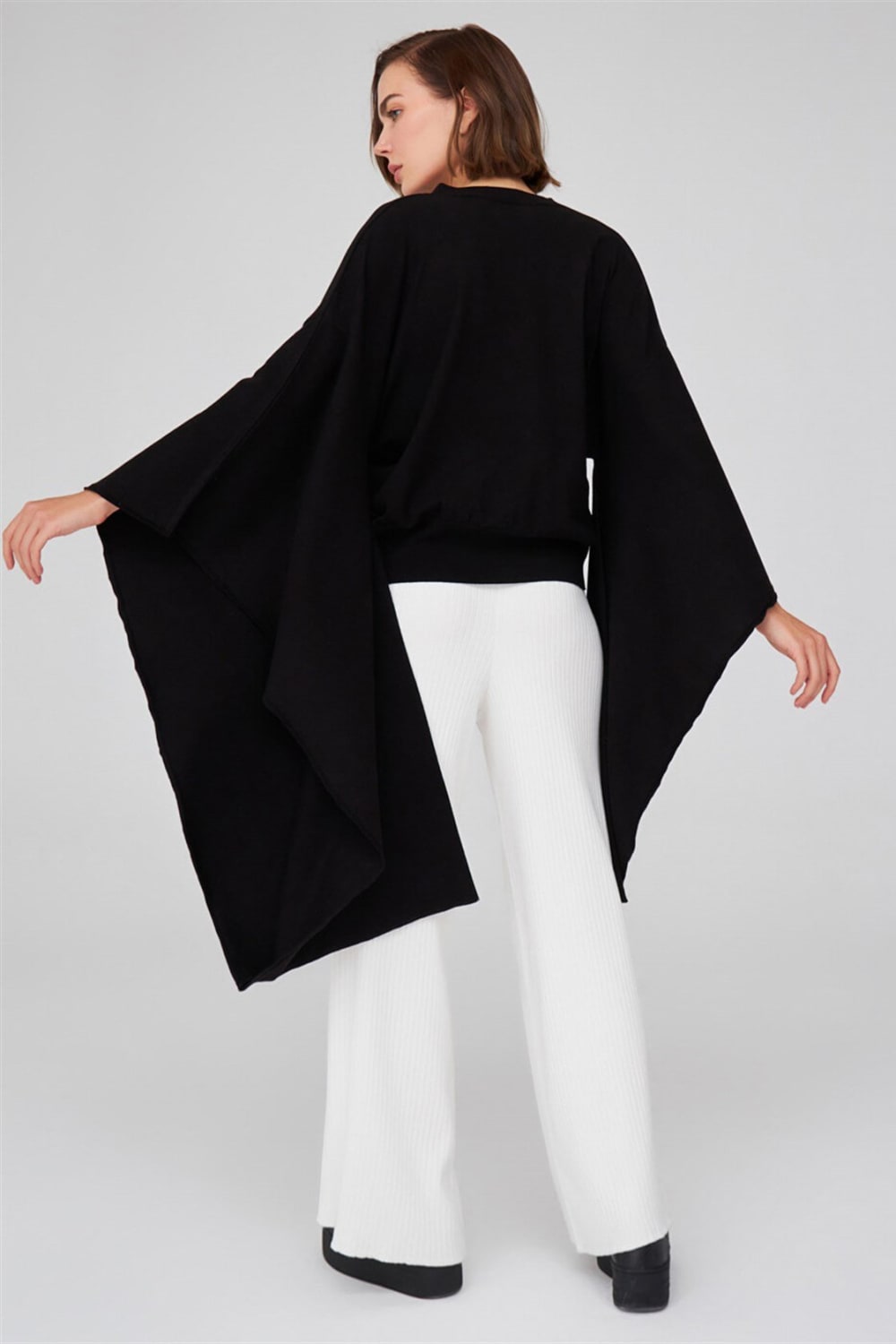 Peraluna-Viskon Karışım Egzotik Kadın Triko Kimono-Kimono-11-fleurdirect.live