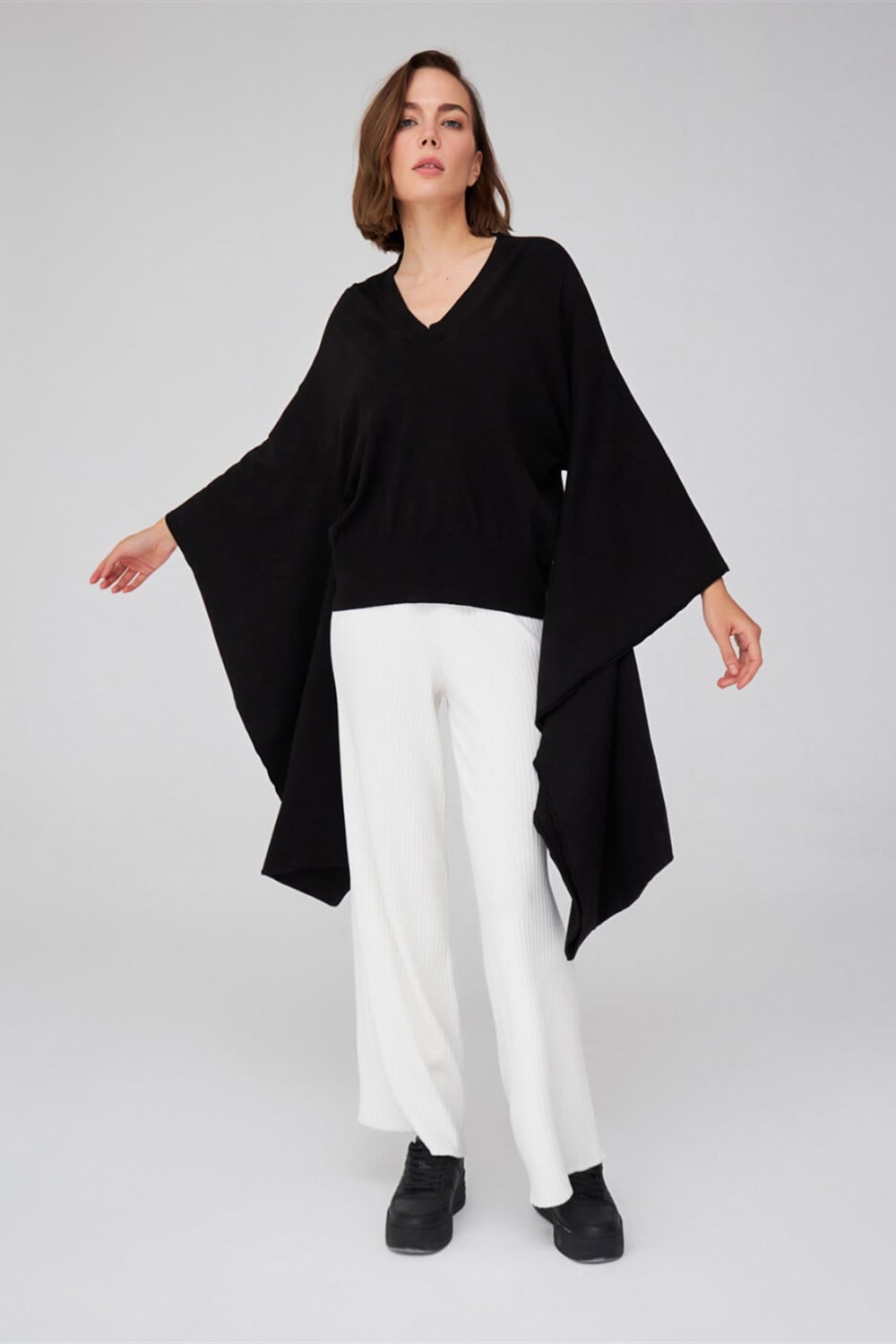 Peraluna-Viskon Karışım Egzotik Kadın Triko Kimono-Kimono-7-fleurdirect.live
