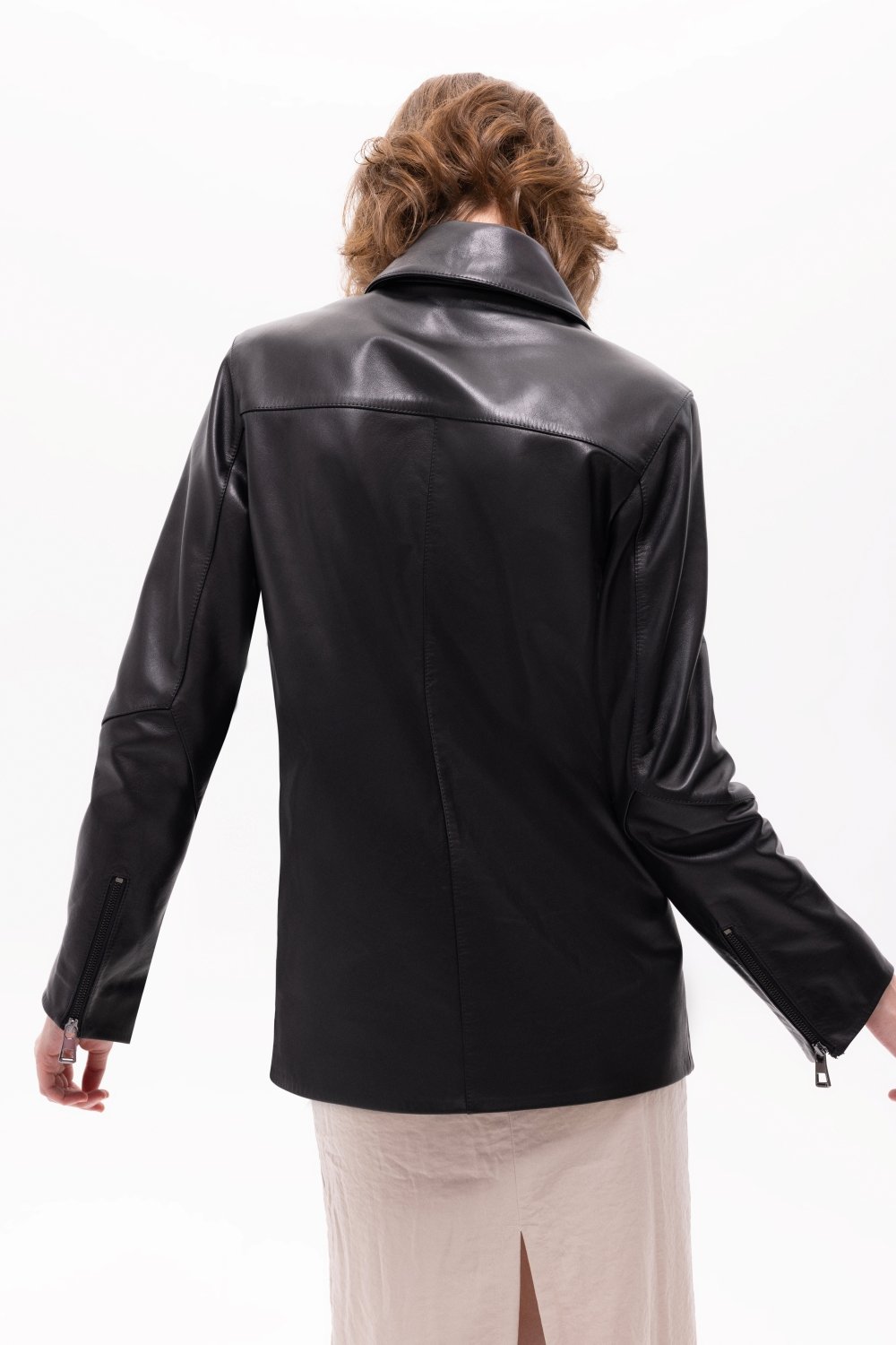 Pica Noir-Pleione Deri Ceket-Deri Mont-3-fleurdirect.live