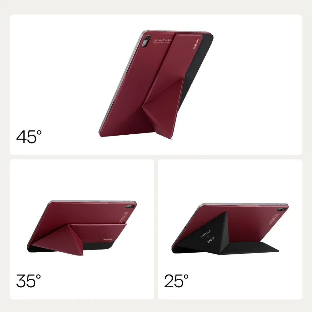 Ipad Air 13 M4 / M3 / M2 Kılıf Folio 3 Kırmızı, Kalem Bölmeli Standlı