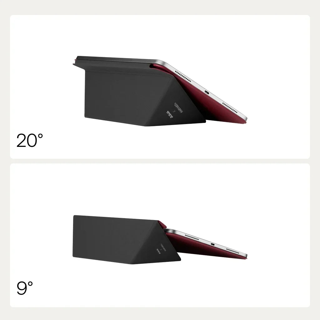 Ipad Air 13 M4 / M3 / M2 Kılıf Folio 3 Kırmızı, Kalem Bölmeli Standlı