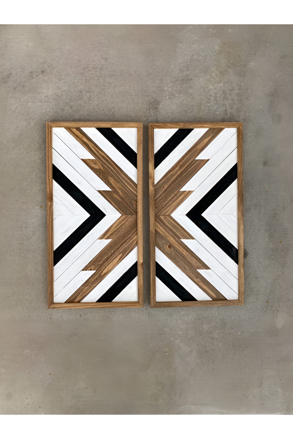 Postotto Design Studio-İkili Ahşap Dilim Tablo-Tablo-1-fleurdirect.live