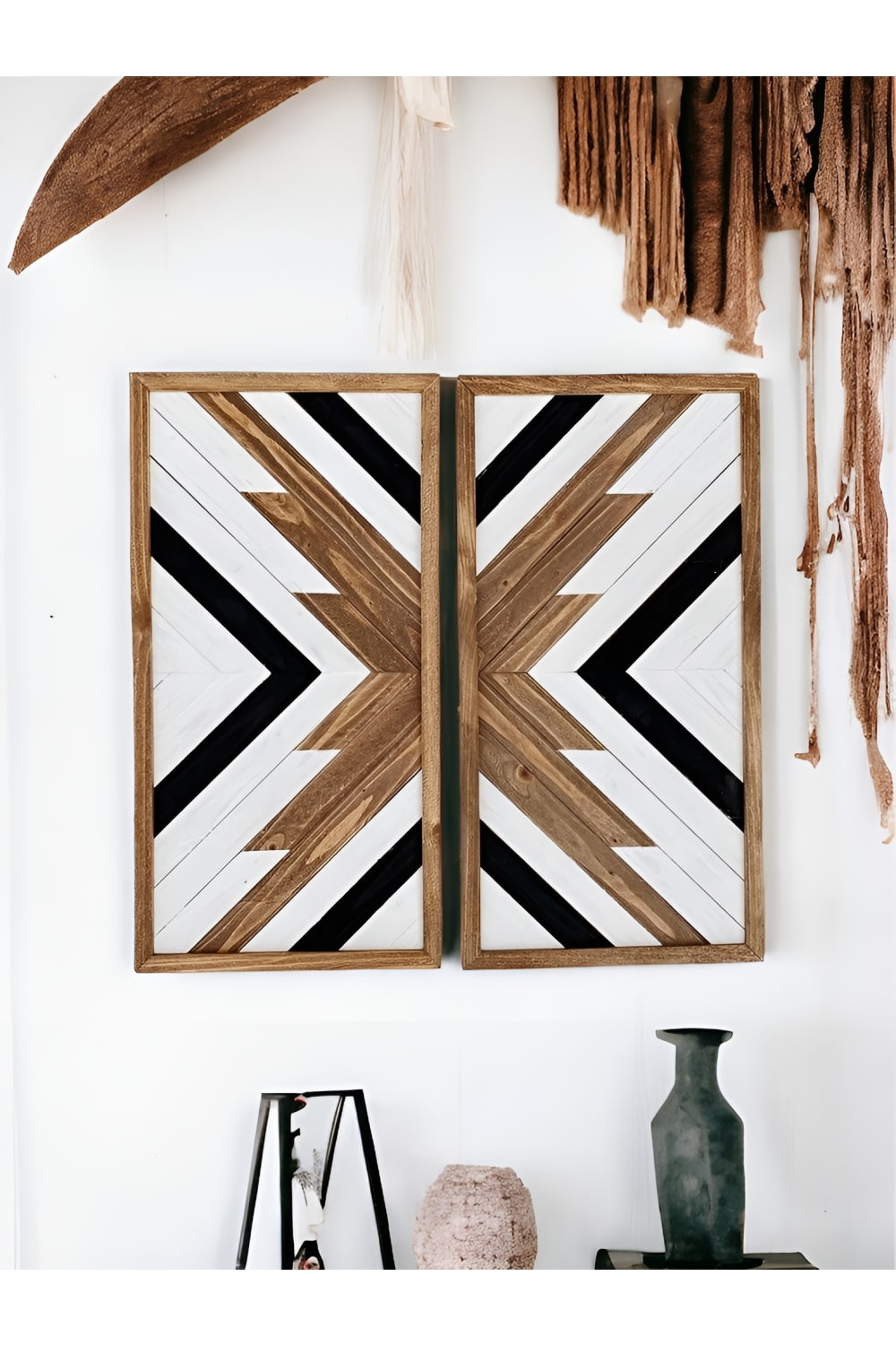 Postotto Design Studio-İkili Ahşap Dilim Tablo-Tablo-2-fleurdirect.live