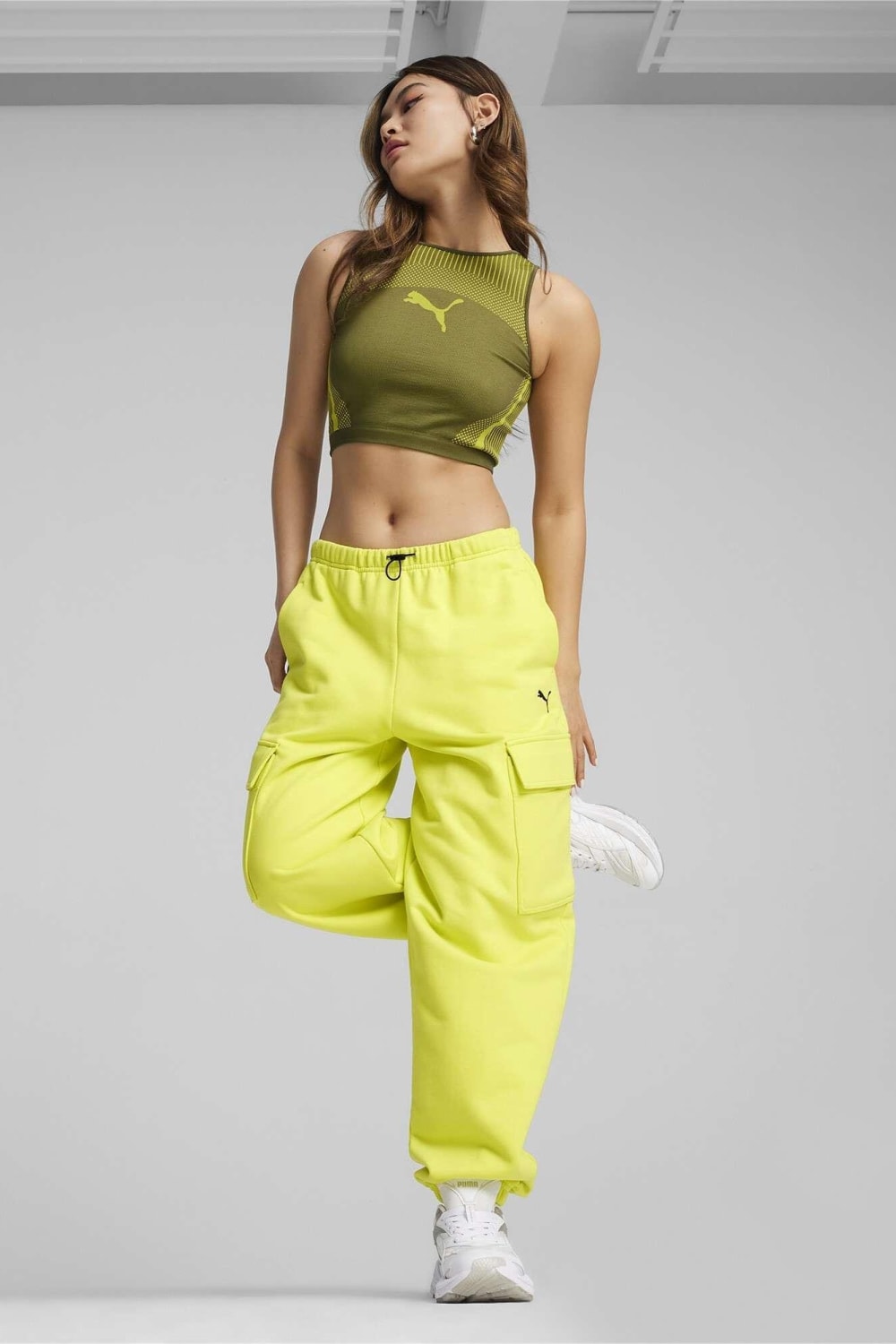 Puma-DARE TO Relaxed Sweatpants-Lime Sheen-Eşofman-1-fleurdirect.live