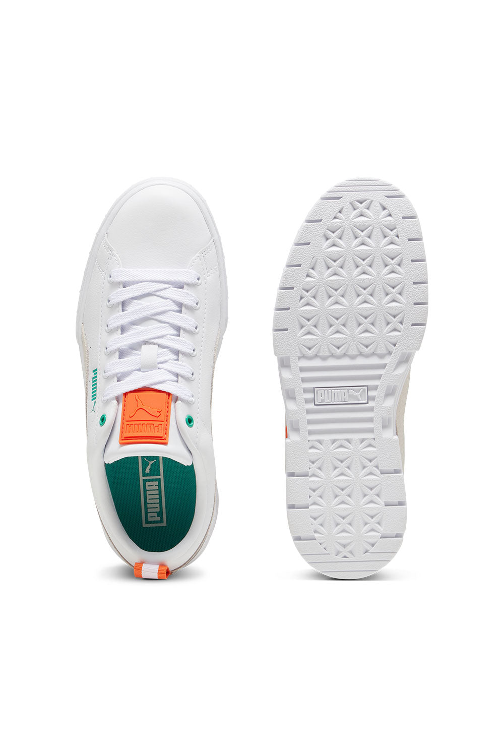 Puma-Mayze Lth Wn s PUMA White Flame Flicker-Sneakers-4-fleurdirect.live